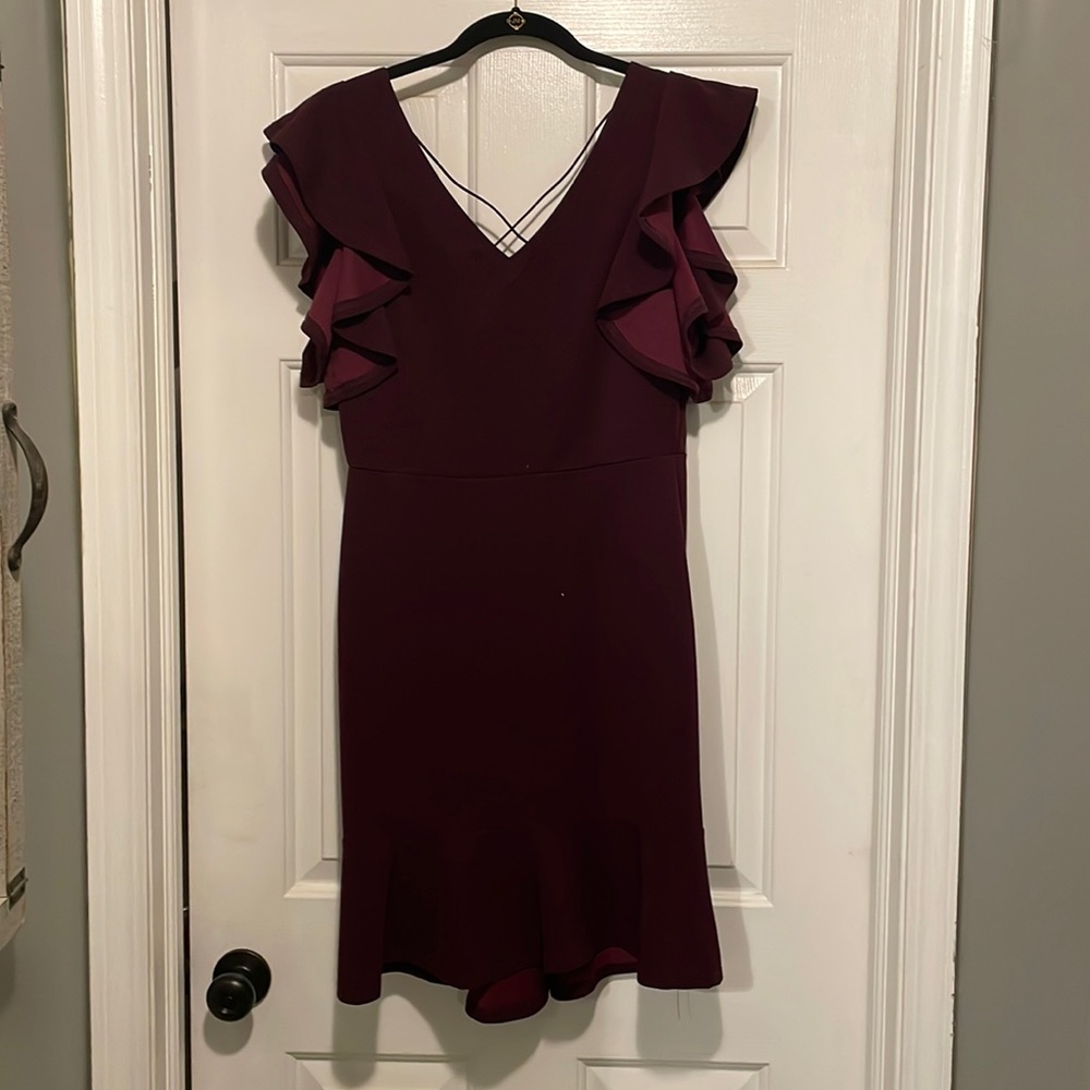 She & Sky Maroon dress